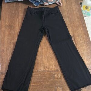 Black Straight-Leg Jeans